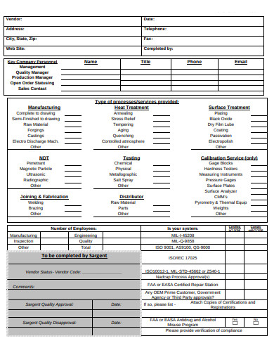 supplier evaluation template