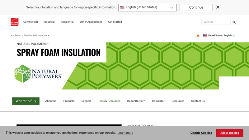 Spray Foam Insulation: Natural Polymers