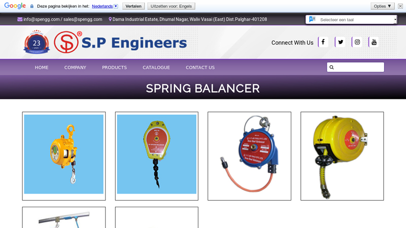 SPRING BALANCER Manufacturer, Supplier & Exporter from Vasai ...