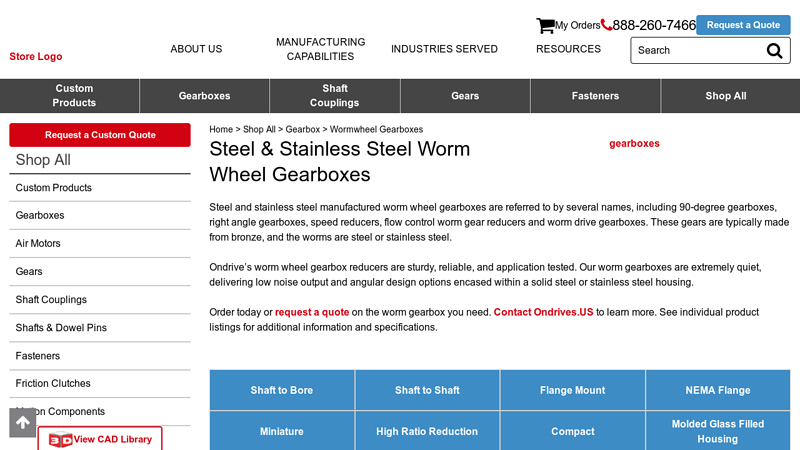 Steel & Stainless Steel Worm Wheel Gearboxes
