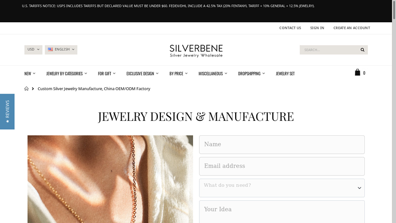 Sterling Silver Jewelry Manufacture, China Jewelry OEM/ODM Factory