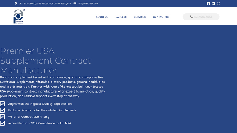 Supplement Contract Manufacturer (USA)