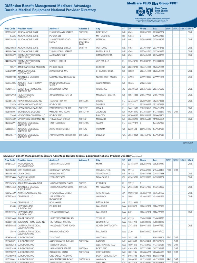 Supplier directory