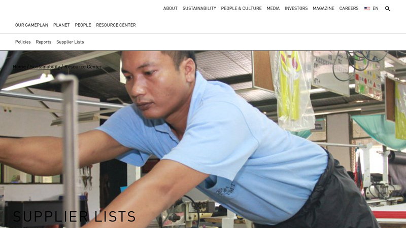 Supplier Lists