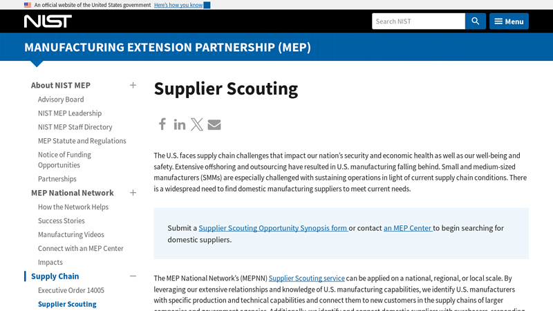 Supplier Scouting