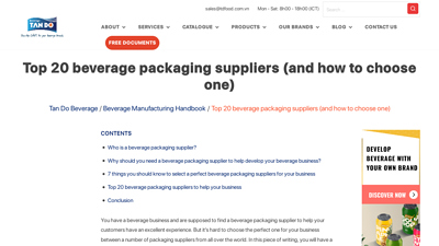 Top 20 beverage packaging suppliers (and how to choose one)