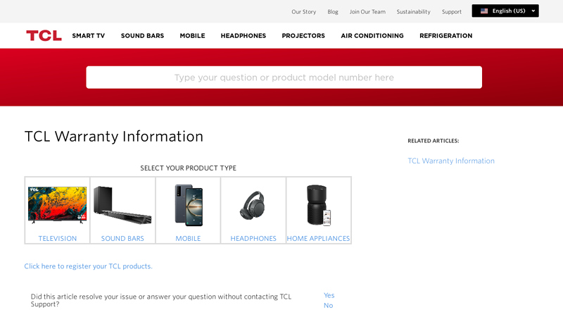 TCL Warranty Information