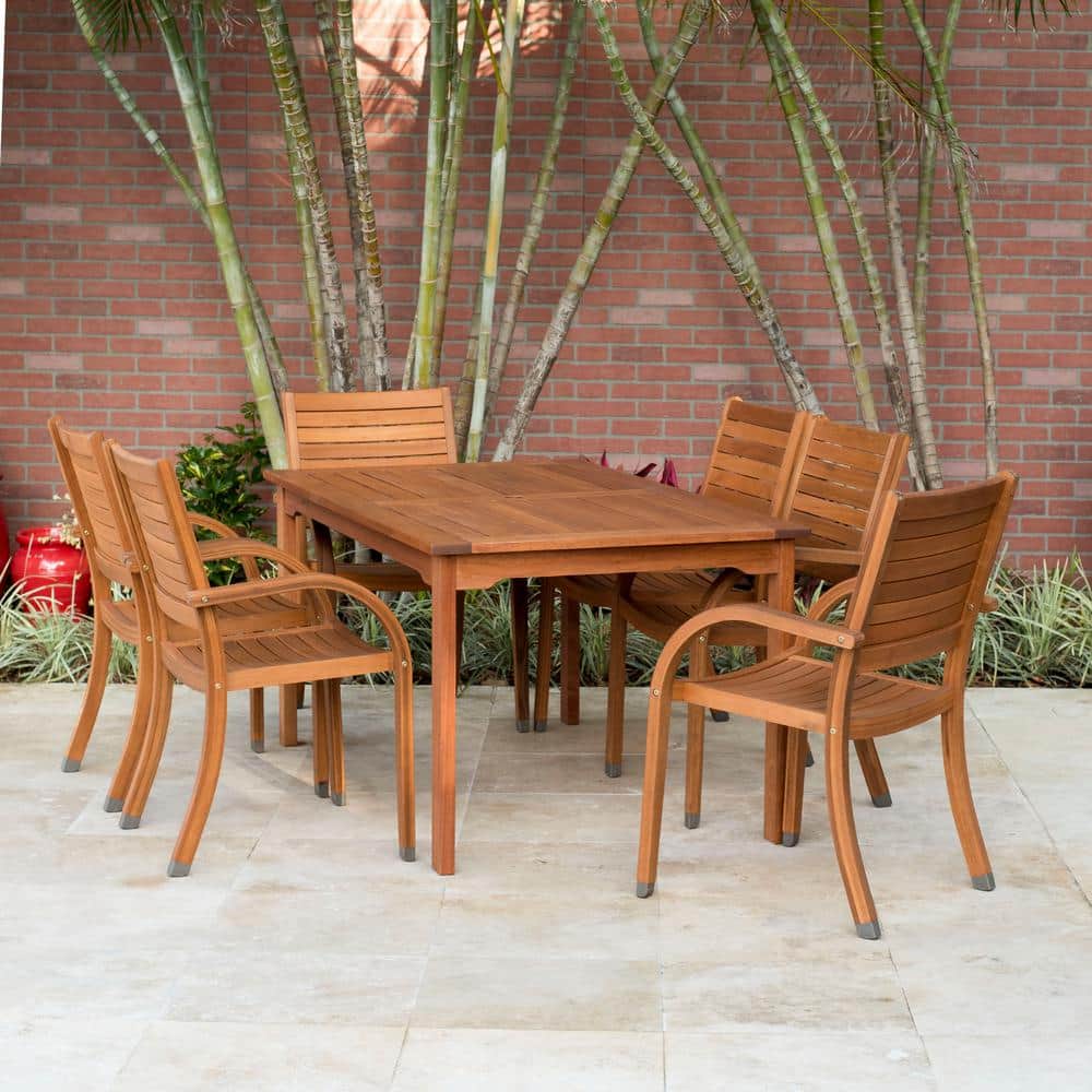 Teak and Eucalyptus Wood Outdoor Furniture, Tables and Chairs