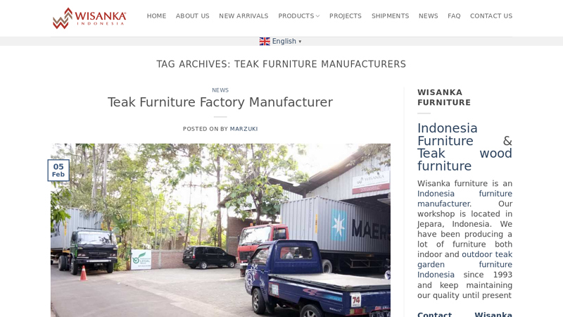 teak furniture manufacturers