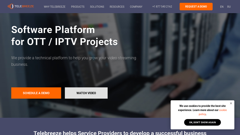 Telebreeze OTT TV / IPTV Solutions