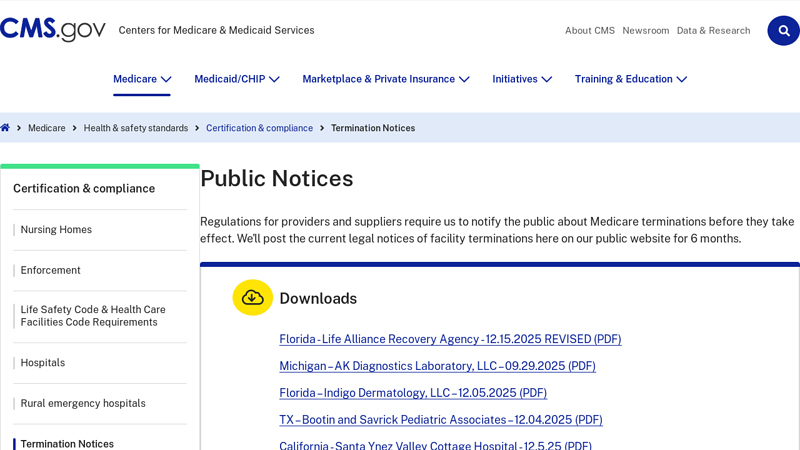 Termination Notices