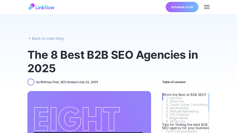 The 8 Best B2B SEO Agencies in 2025