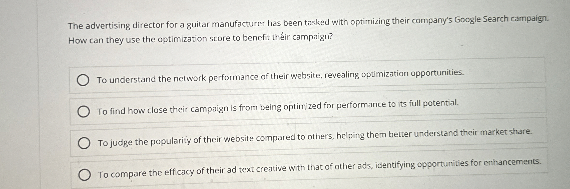 The Advertising Director For A Guitar industry insight