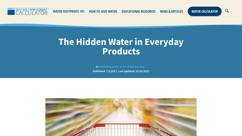 The Hidden Water in Everyday Products
