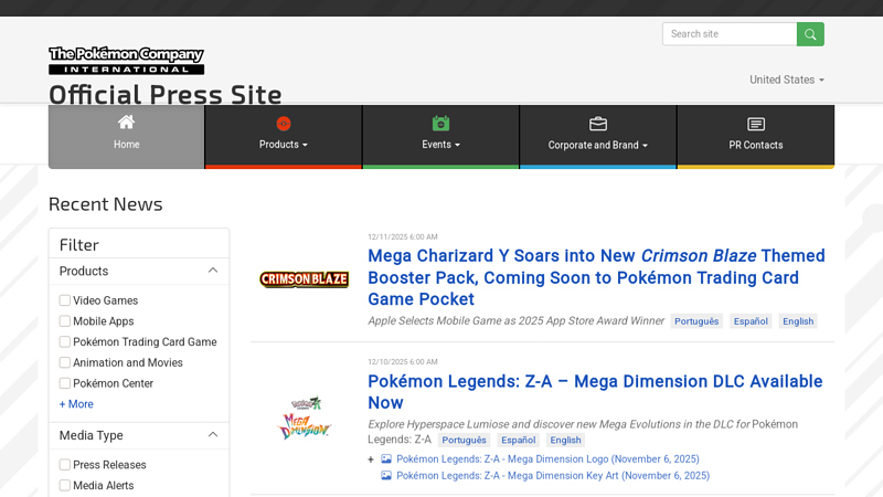 The Pokémon Company North America Official Press Site