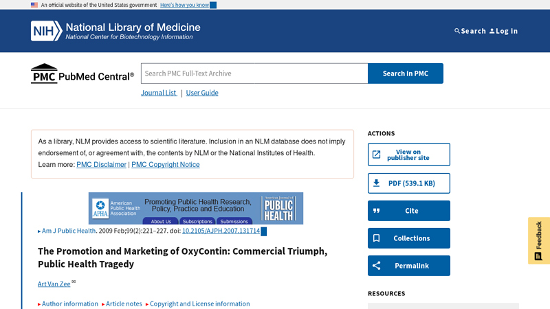 The Promotion and Marketing of OxyContin