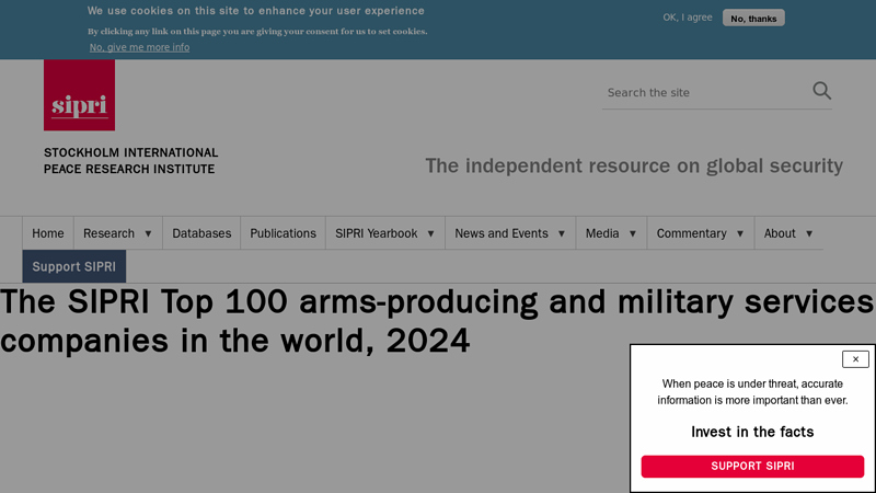 The SIPRI Top 100 arms