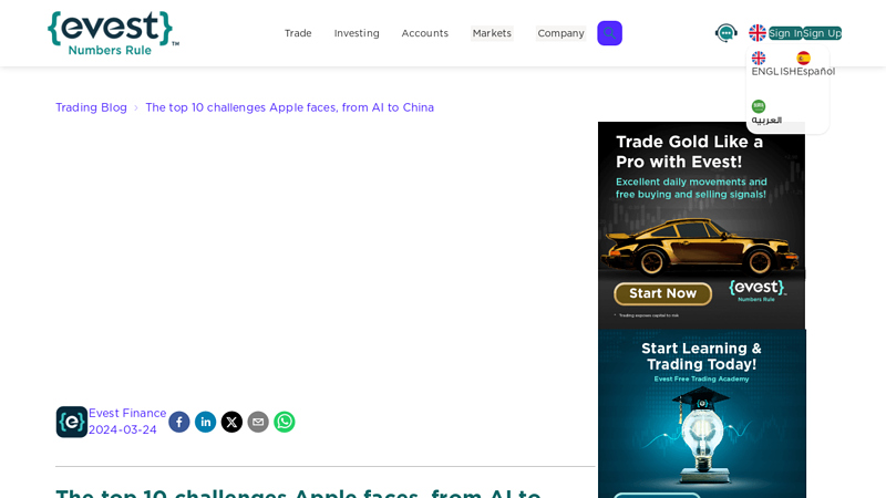 The top 10 challenges Apple faces, from AI to China