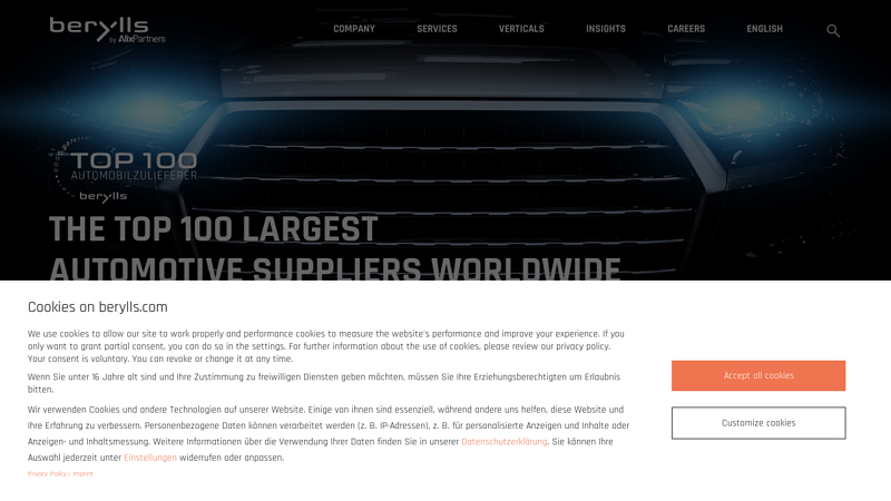 the top 100 largest automotive suppliers worldwide