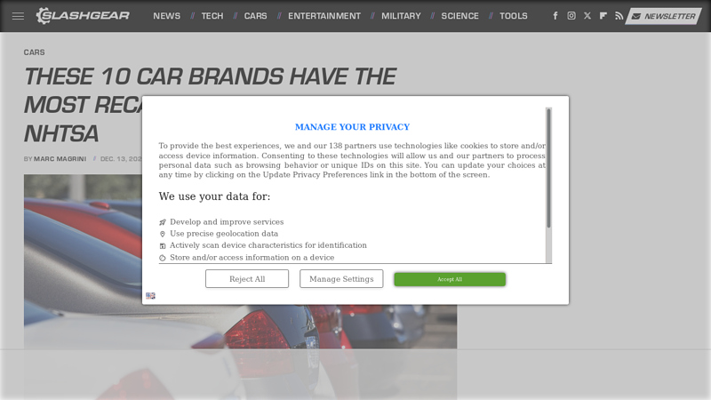 These 10 Car Brands Have The Most Recalls, According To The ...