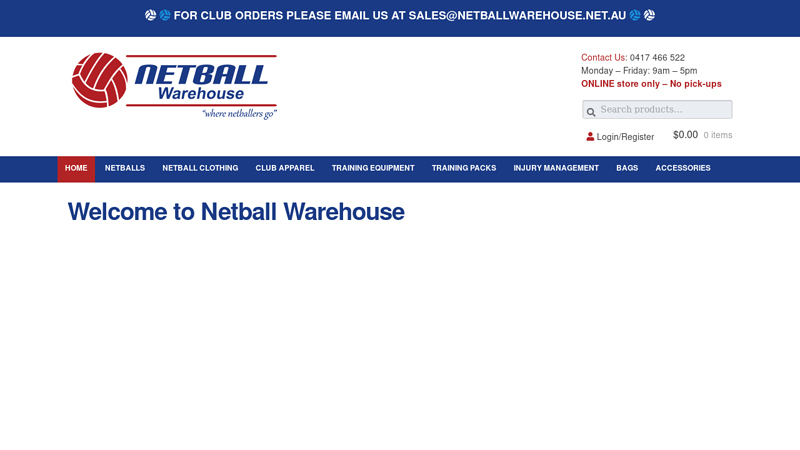 to Netball Warehouse