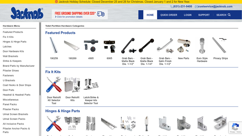 Toilet Partition Hardware & Parts