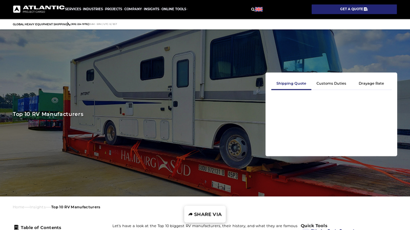 Top 10 biggest USA RV manufacturers in 2025