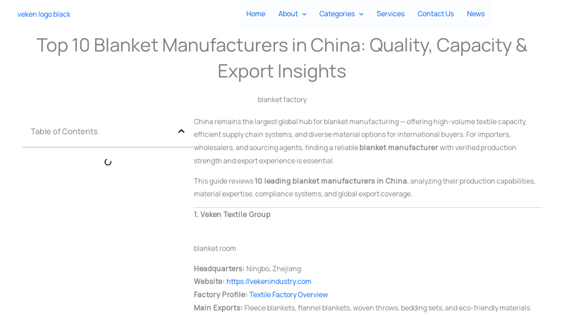 Top 10 Blanket Manufacturers in China
