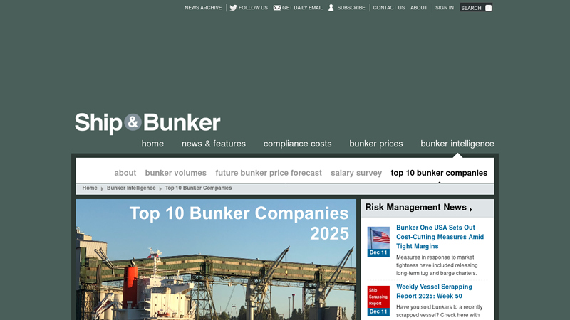 Top 10 Bunker Companies