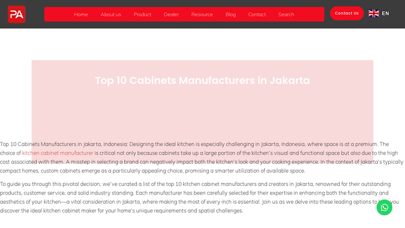 Top 10 Cabinets Manufacturers in Jakarta Indonesia