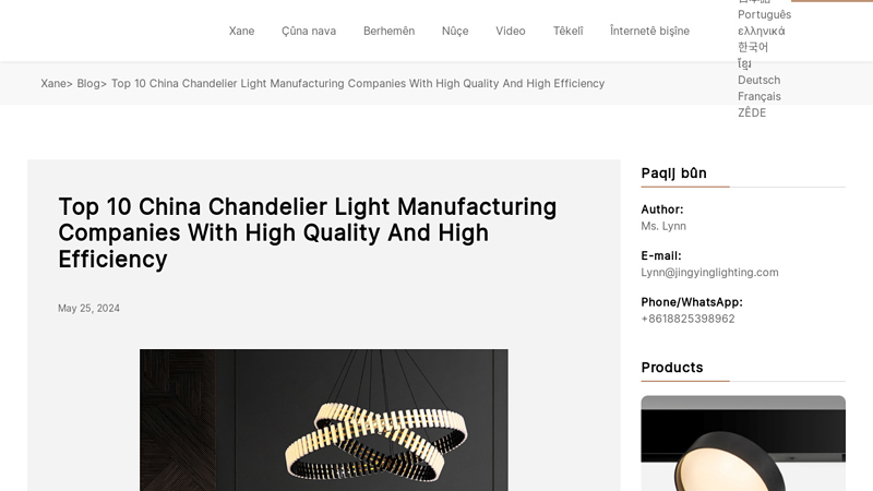 Top 10 China Chandelier Light Manufacturing Companies With High ...