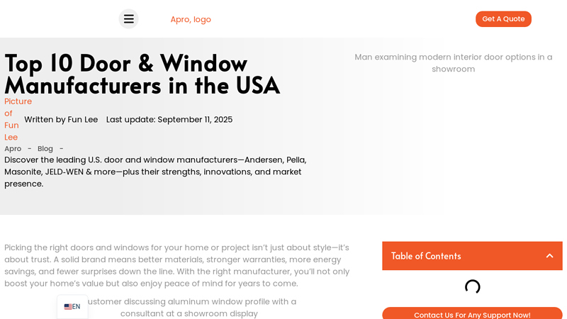 Top 10 Door & Window Manufacturers in the USA