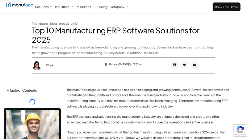 Top 10 Manufacturing ERP Software Solutions For 2025