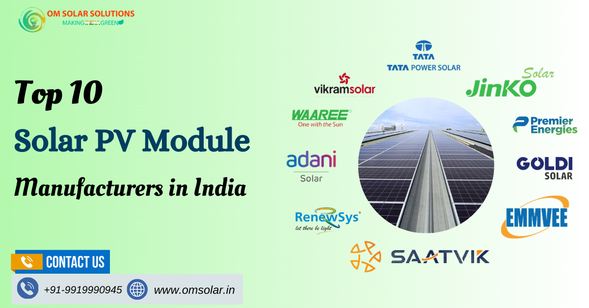 Top 10 Solar Module Manufacturers company in india