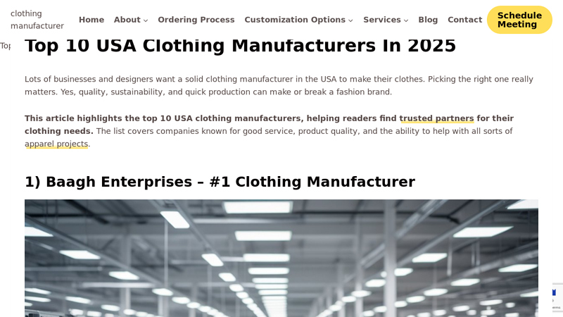 Top 10 USA Clothing Manufacturers in 2025