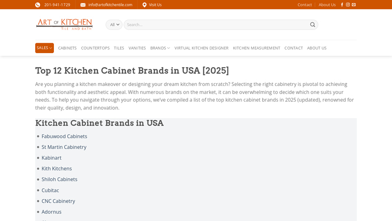 Top 12 Kitchen Cabinet Brands in USA [2025]