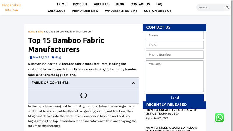 Top 15 Bamboo Fabric Manufacturers