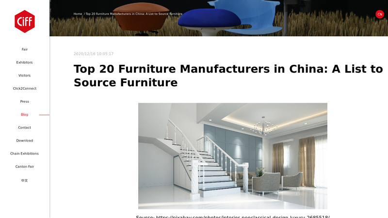 Top 20 Furniture Manufacturers in China