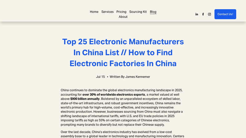 Top 25 Electronic Manufacturers In China List // How to Find ...