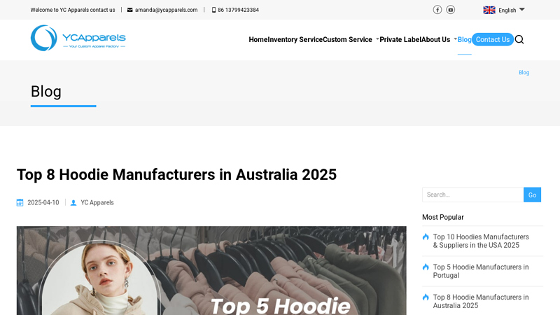 Top 8 Hoodie Manufacturers in Australia 2025