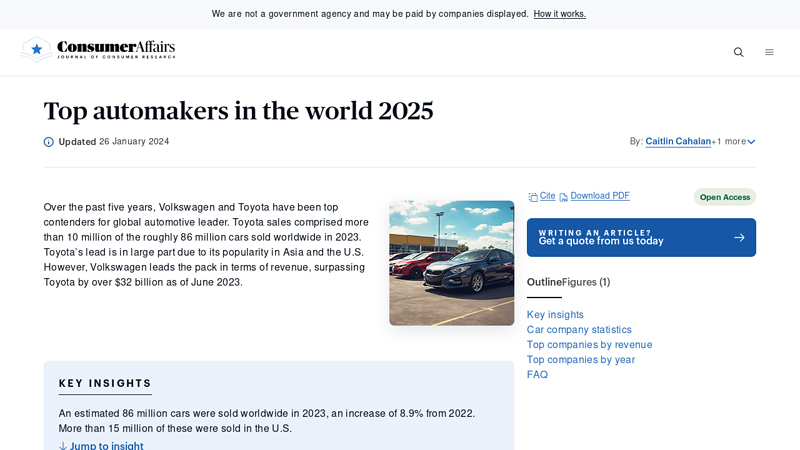 Top Automakers in the World 2025
