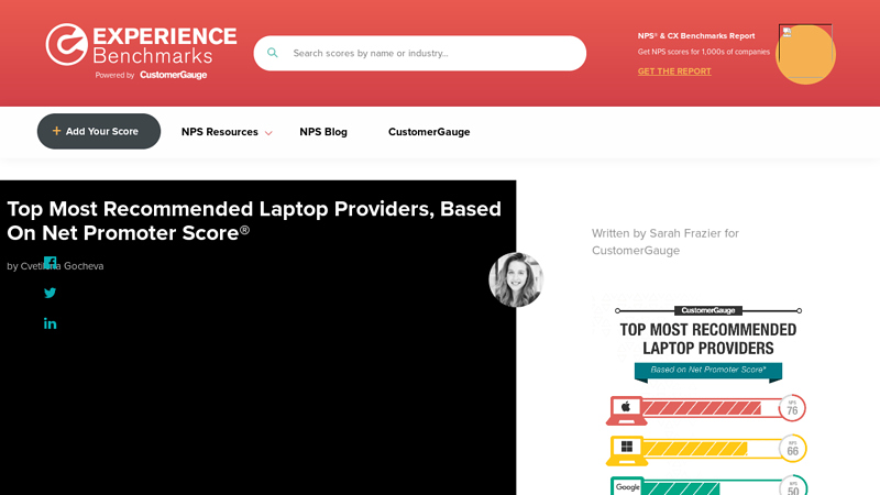 Top Most Recommended Laptop Providers, Based on Net Promoter ...