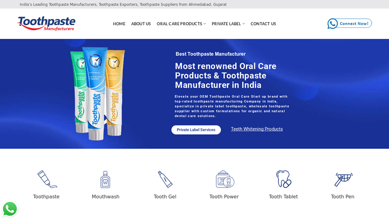 Top Private Label Toothpaste Manufacturer and Wholesale Supplier