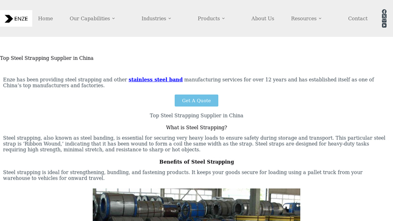 Top Steel Strapping Supplier in China