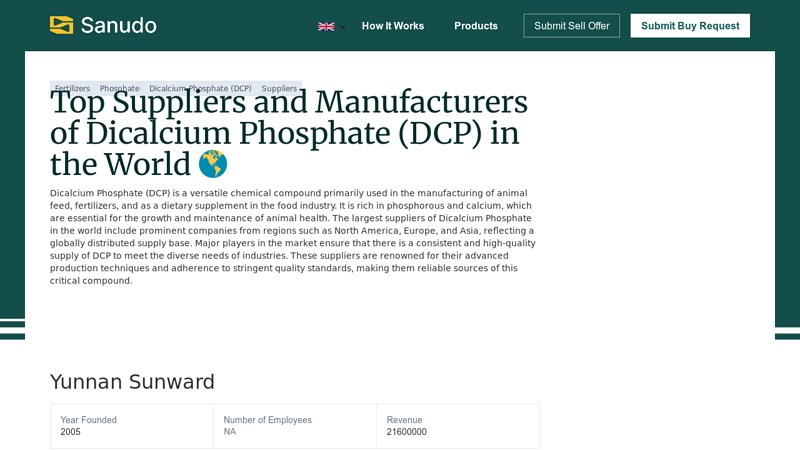 Top Suppliers and Manufacturers of Dicalcium Phosphate (DCP) in ...