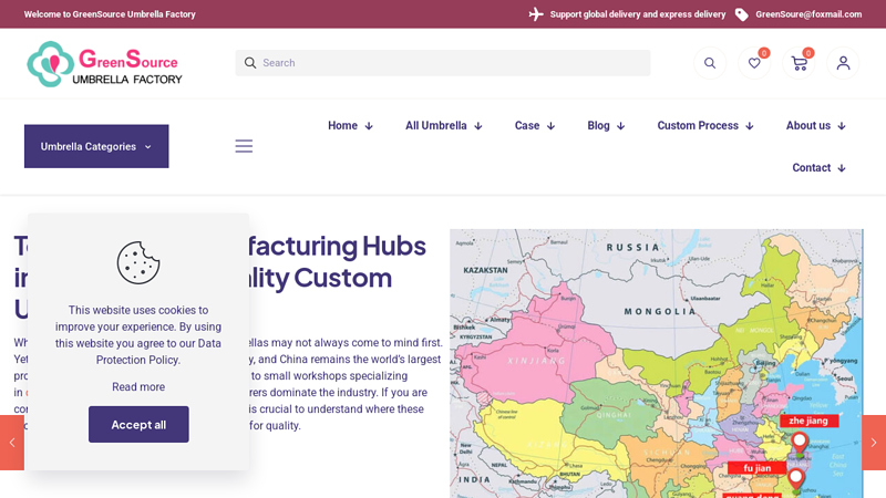 Top Umbrella Manufacturing Hubs in China