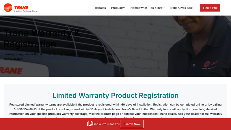 Trane Warranty & Registration