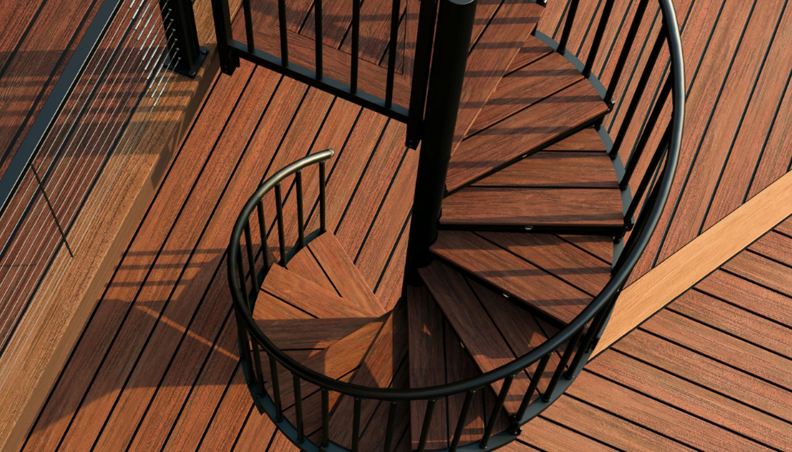 Trex® Spiral Stairs for Decks