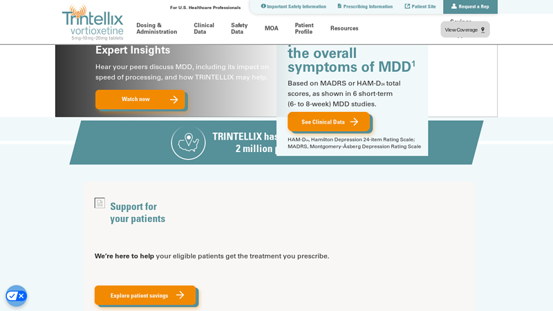 TRINTELLIX (vortioxetine) for U.S. Healthcare Providers