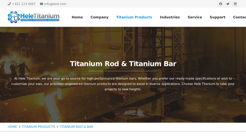 Trusted Titanium Bars & Rods Manufacturer